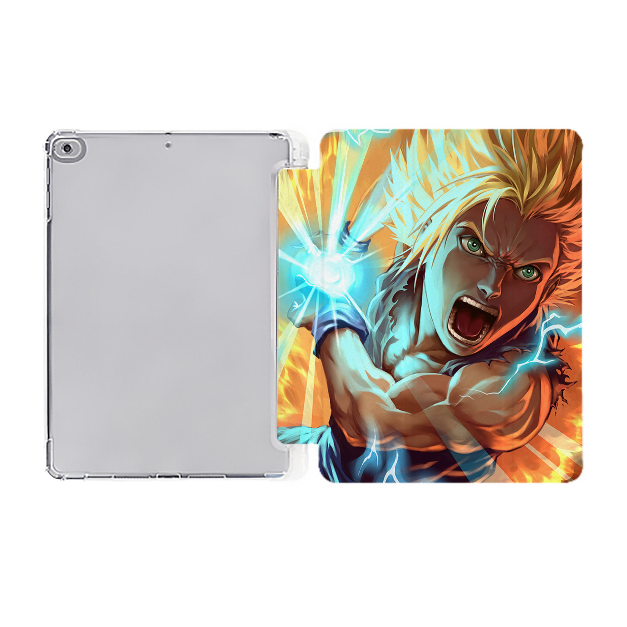 （画像用） ドラゴンボール DRAGON BALL IPad ケース ペン収納付き 三つ折りスタンド PUレザー×シリコン 対応機種9.5/10.5/10.9インチ